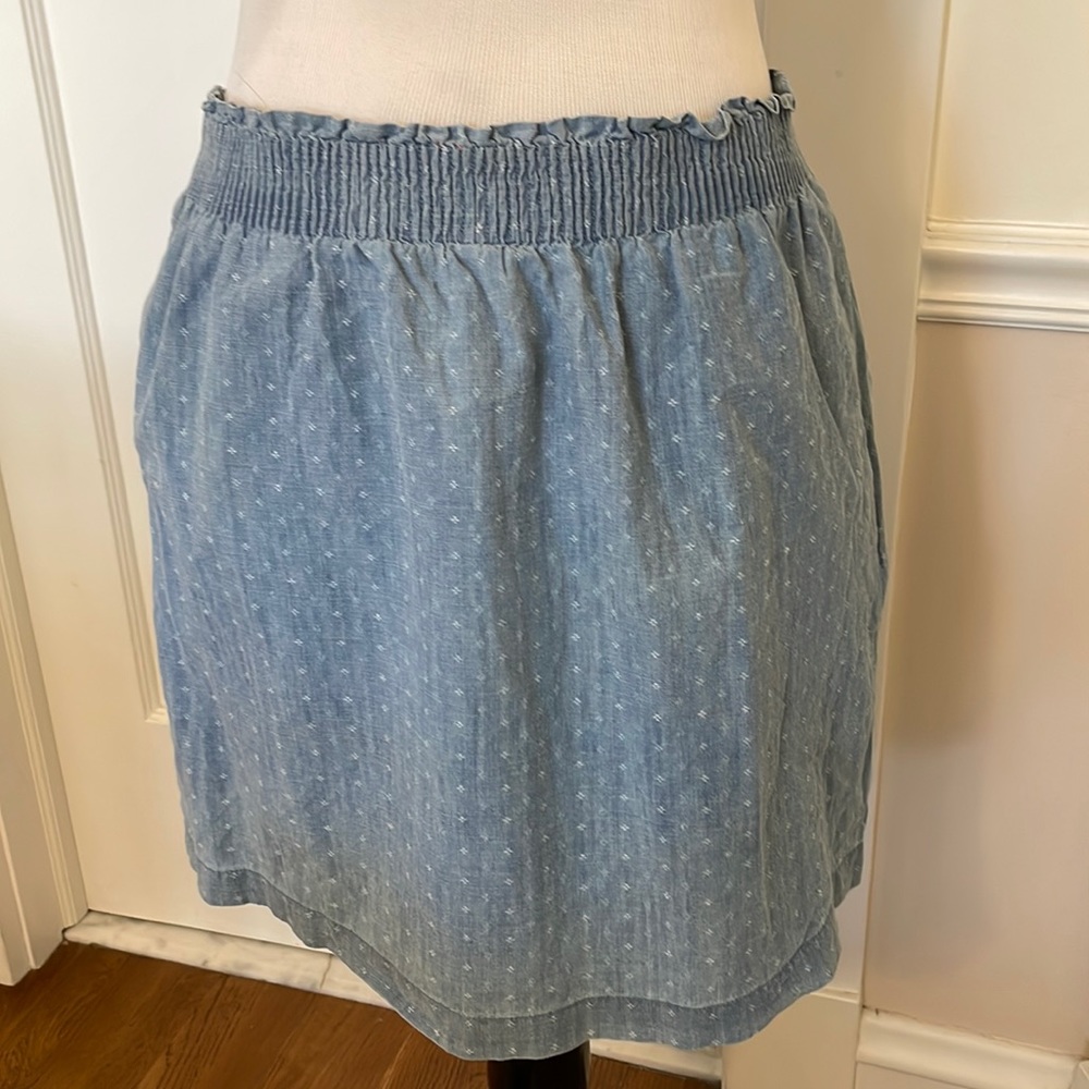 EUC JCrew elastic waist skirt with pockets